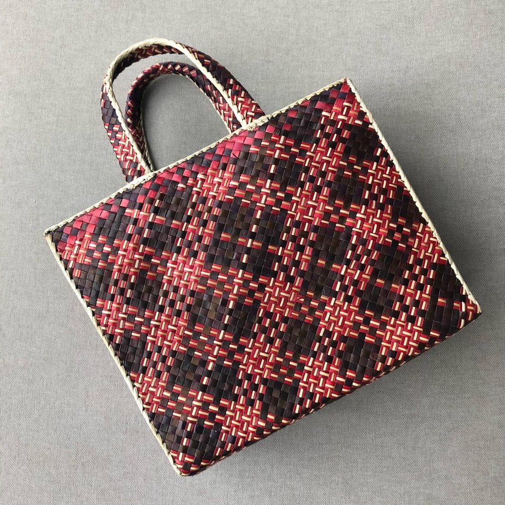 Handmade Straw Purse with zip